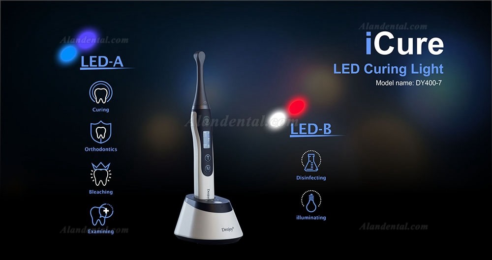 Denjoy iCure Multifunctional / Broad Spectrum LED Curing Light (With 2 LED Heads)